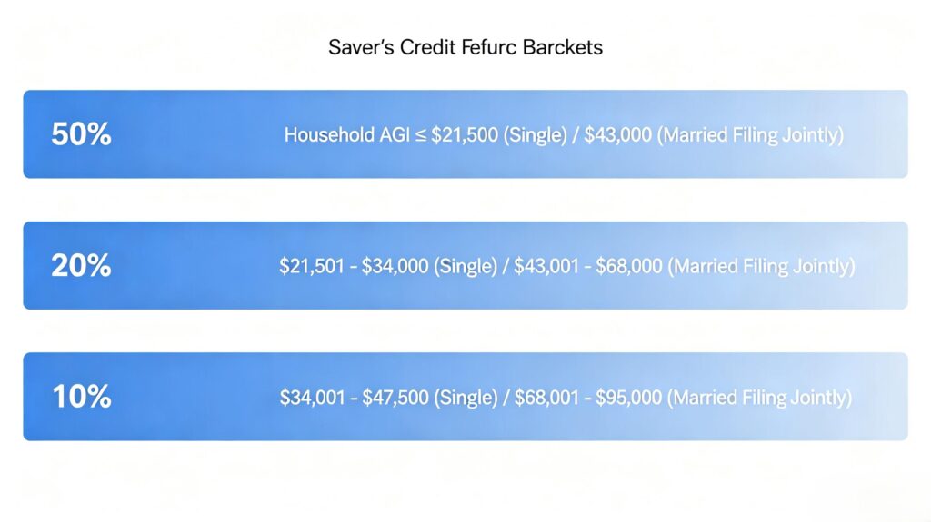 simple saver’s credit 2026 guide for low-wage hourly workers tiered income limit chart
