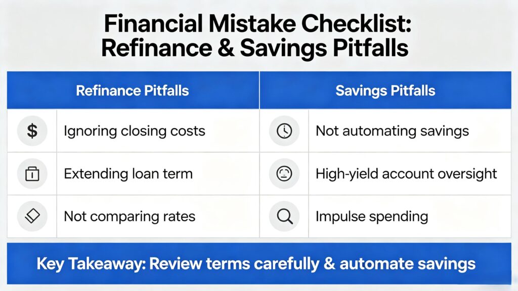Avoid costly financial errors while applying debt refinance and HYSA strategies for low to middle-income earners
