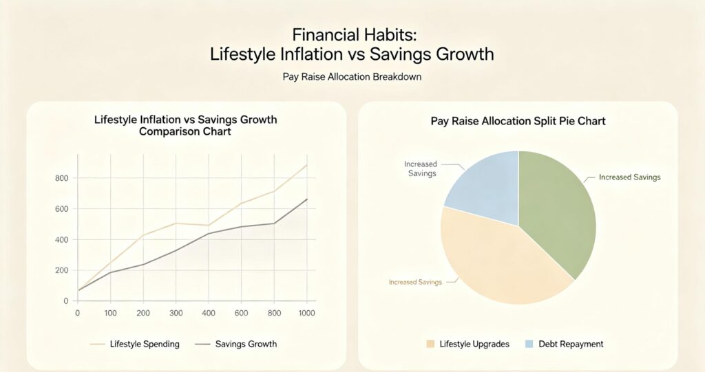 Split raise income between spending and savings to protect the financial habit everyone should develop from lifestyle inflation
