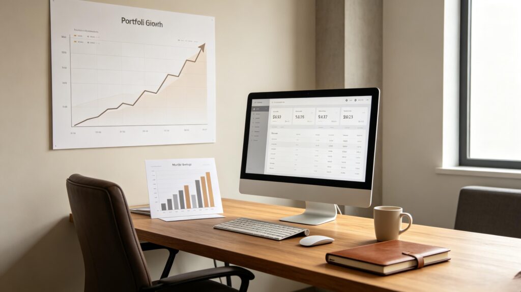 At what point portfolio compound growth outpaces monthly savings contributions Title：Portfolio Compound Growth Turning Point for Low Income Savers