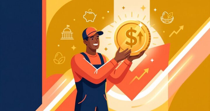 Vibrant finance blog cover showing regular full-time workers getting up to $1000 free government savings bonus under 2026 new IRS tax rules