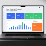 Financial dashboard with charts for savings and retirement goals